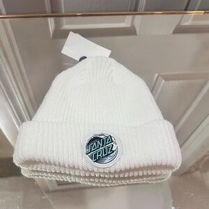 Santa Cruz White Beanie
